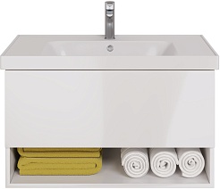 Dreja Тумба с раковиной Perfecto 90 подвесная белая – фотография-4